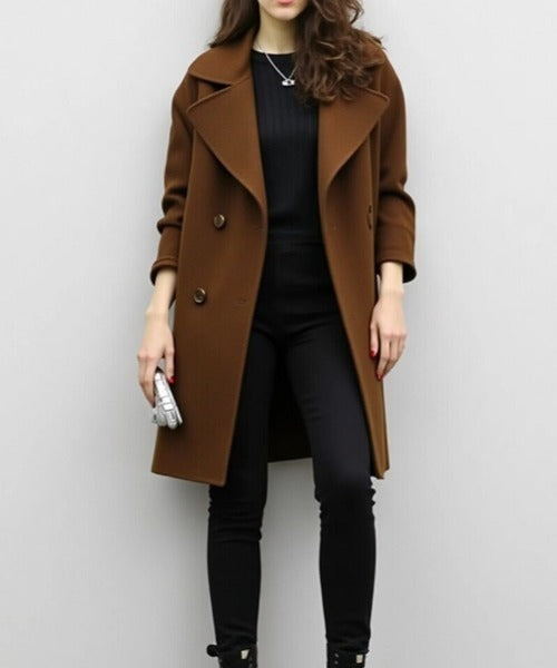 Roxana™ | Oversized Lapel Double-Breasted Tailored Coat