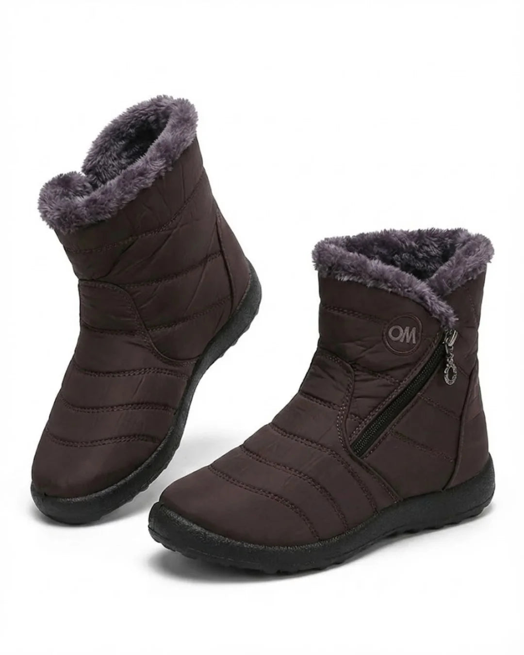 Lucero™ | Quilted Fleece-Lined Zip Winter Boots