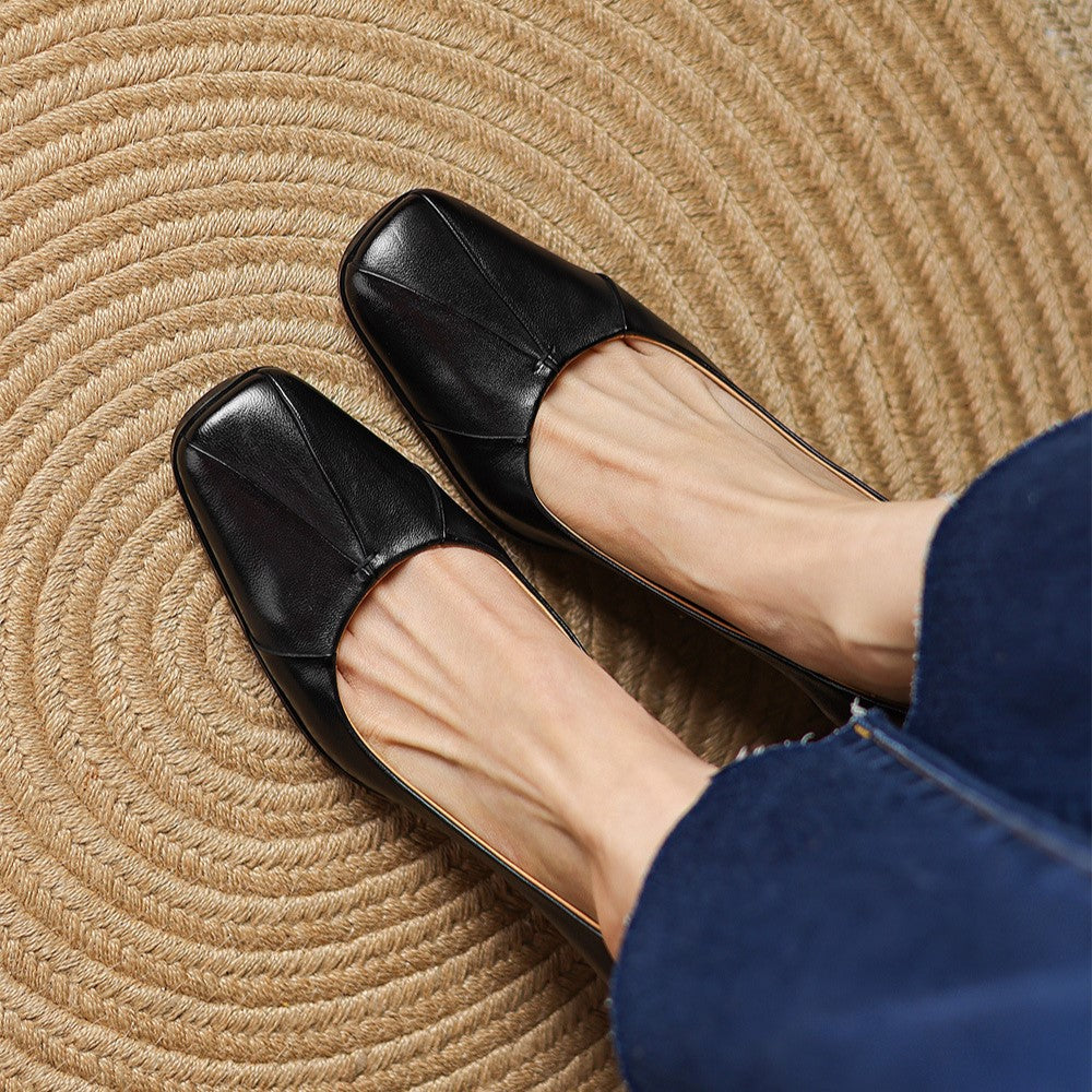 Marisol Square Toe Leather Pumps