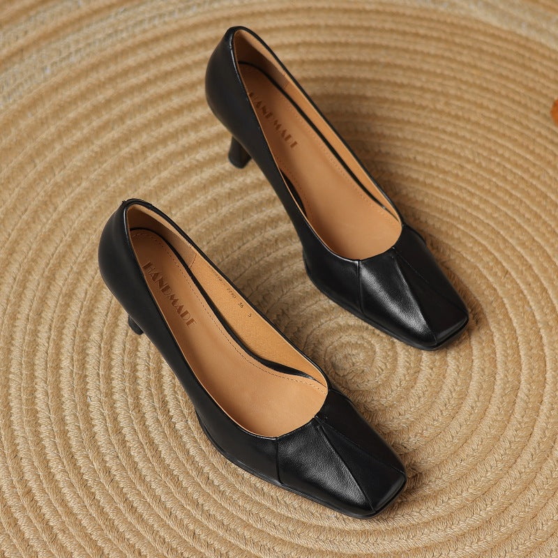 Marisol Square Toe Leather Pumps