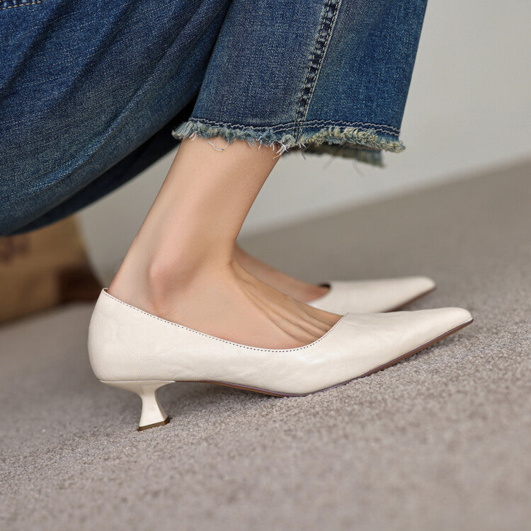 Low-heeled Leather Vessels