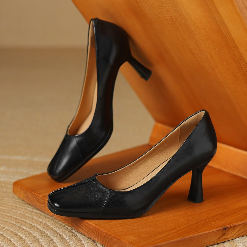Marisol Square Toe Leather Pumps