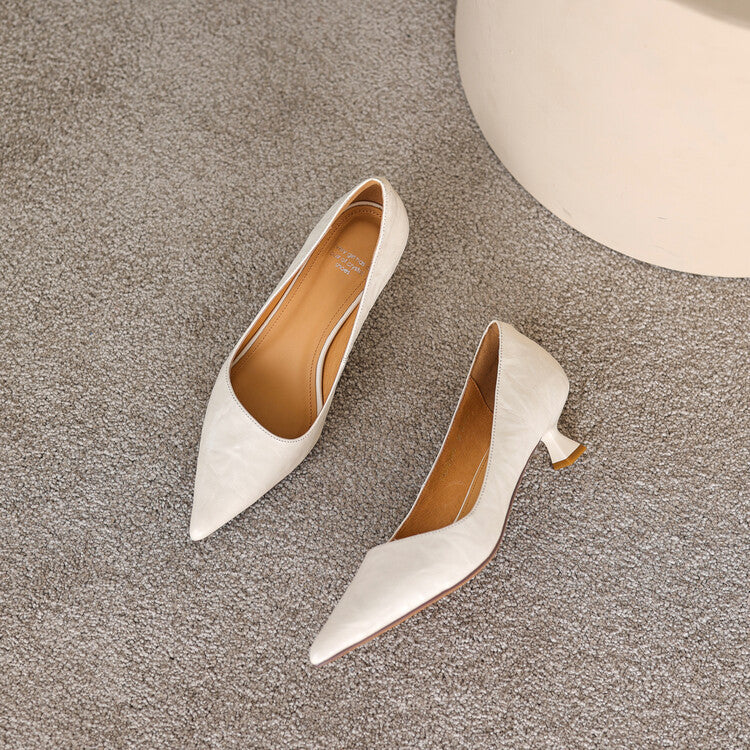 Low-heeled Leather Vessels