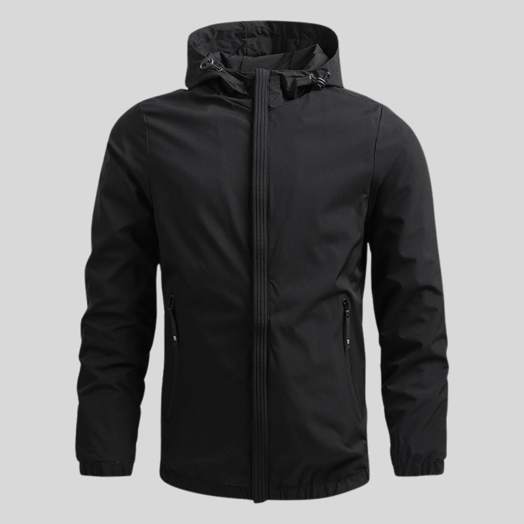 Fabio™ | Waterproof Hooded Contrast-Zip Windbreaker Jacket