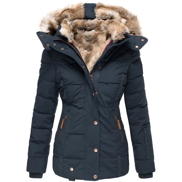 Bochra™ | Faux-Fur Hood Quilted Parka Coat