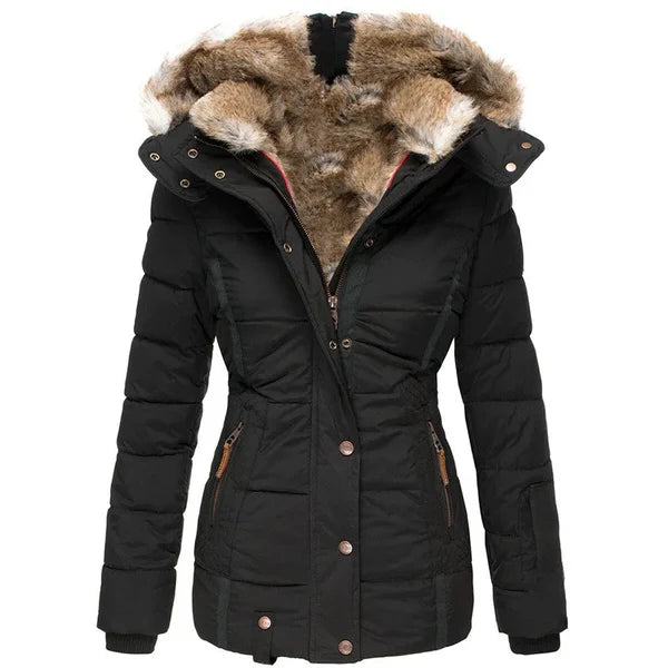 Bochra™ | Faux-Fur Hood Quilted Parka Coat