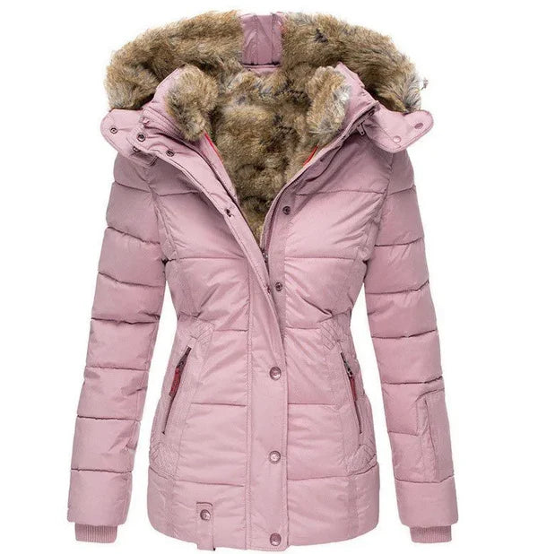 Bochra™ | Faux-Fur Hood Quilted Parka Coat