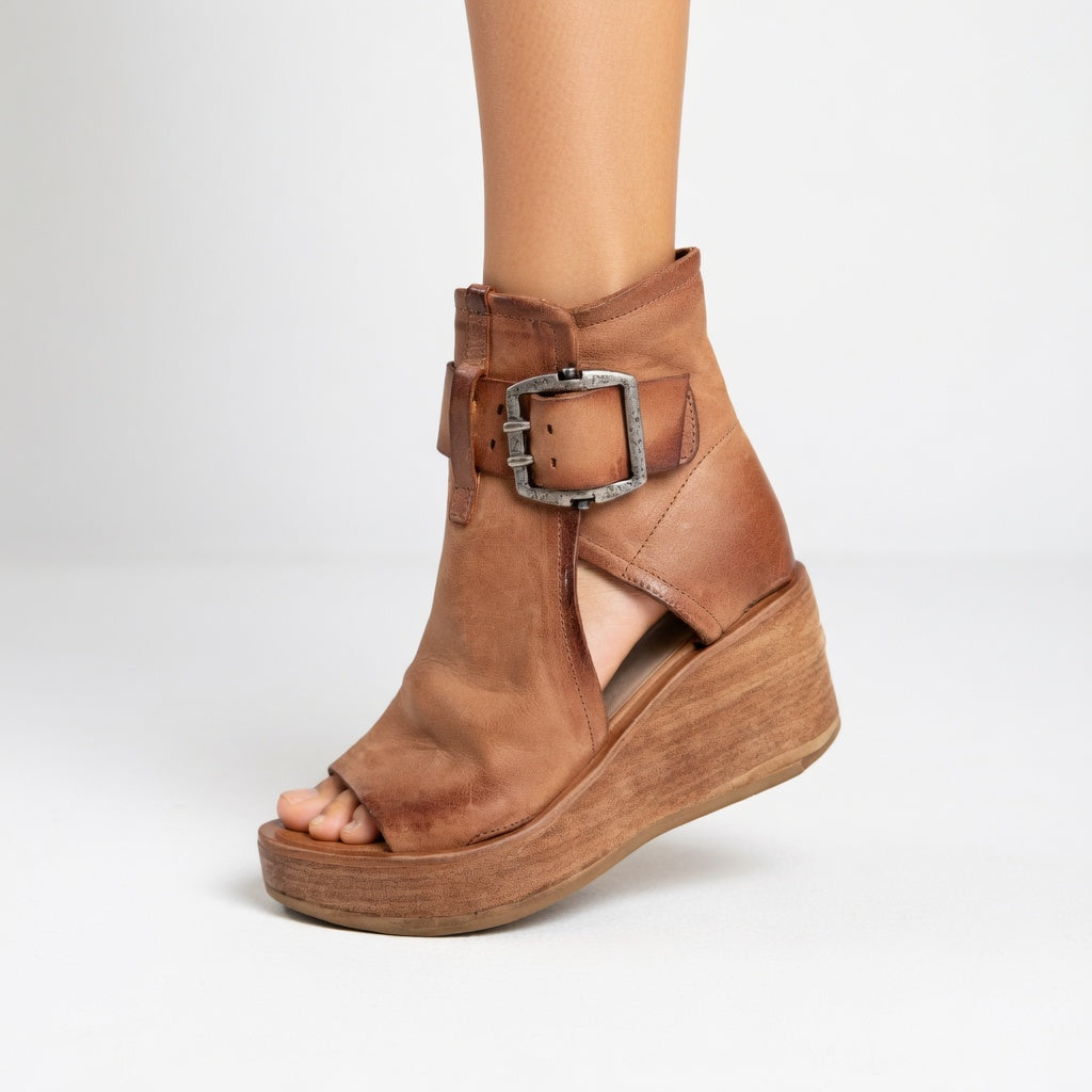 Orélisse | Open Wedge Ankle Boots in Modern Style