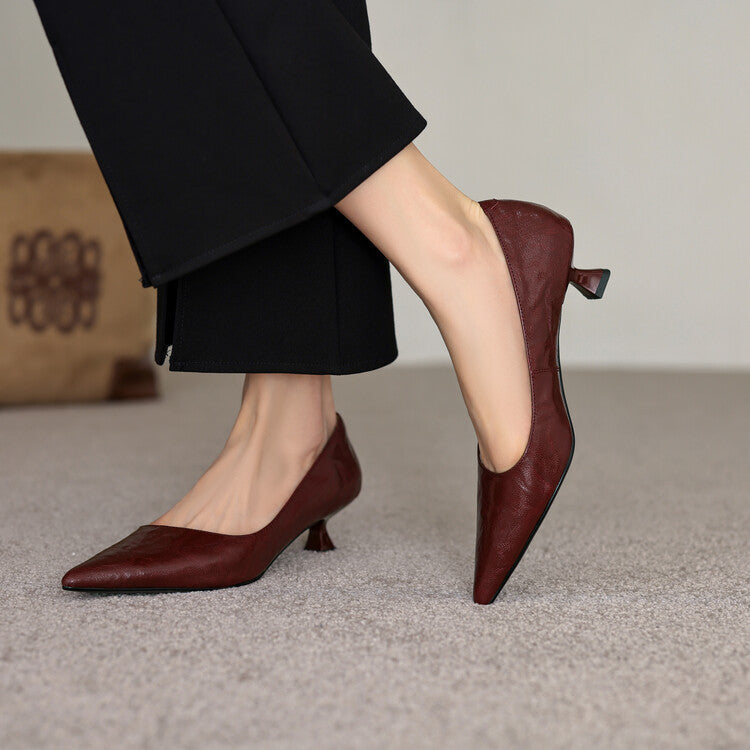Low-heeled Leather Vessels
