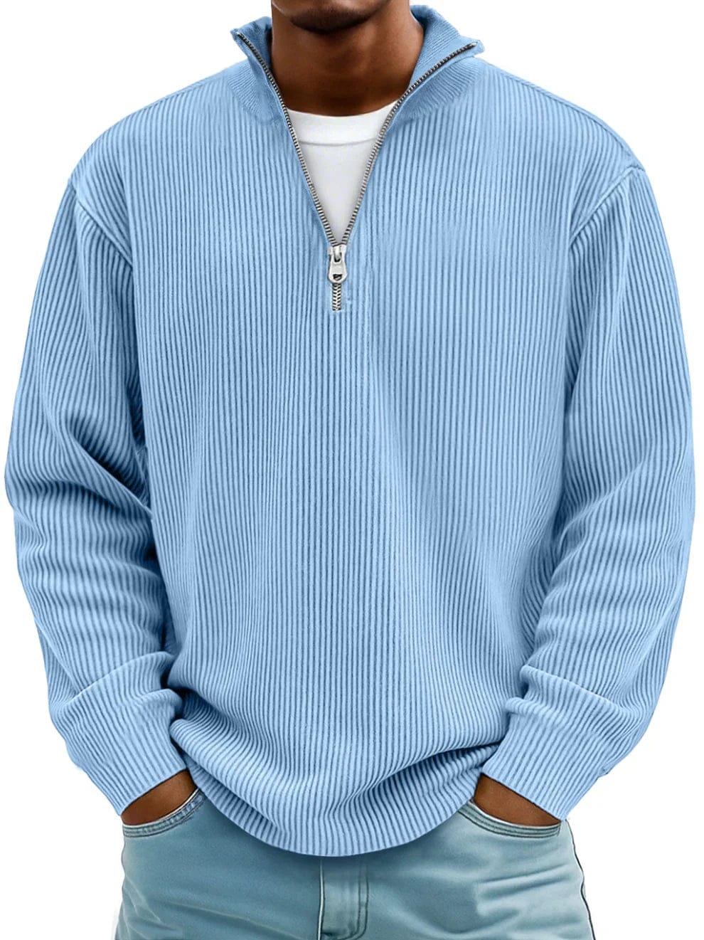 Torres™ | Ribbed half-zip mock-neck pullover