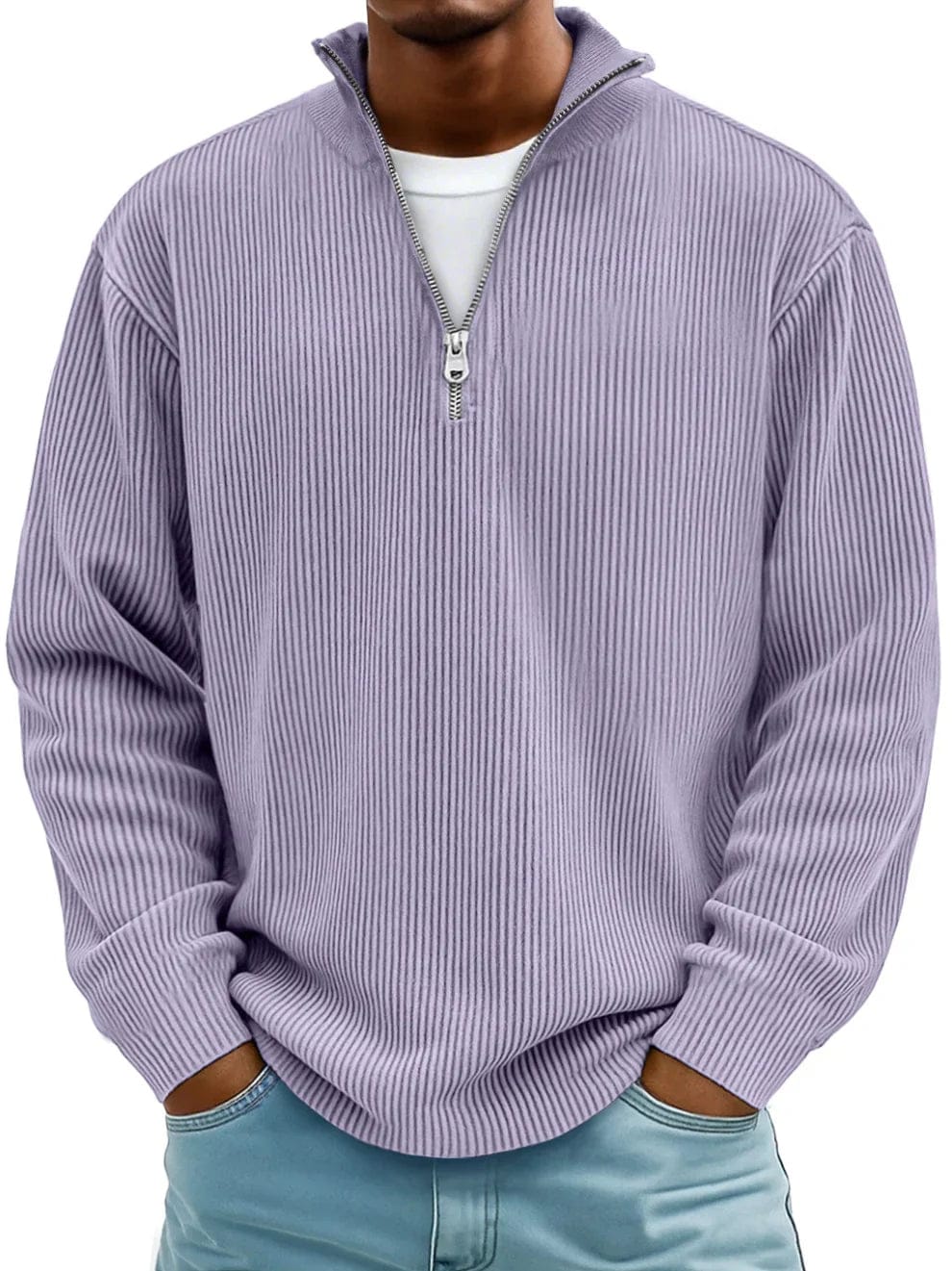 Torres™ | Ribbed half-zip mock-neck pullover
