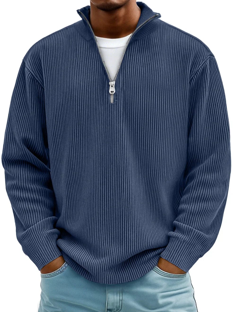 Torres™ | Ribbed half-zip mock-neck pullover