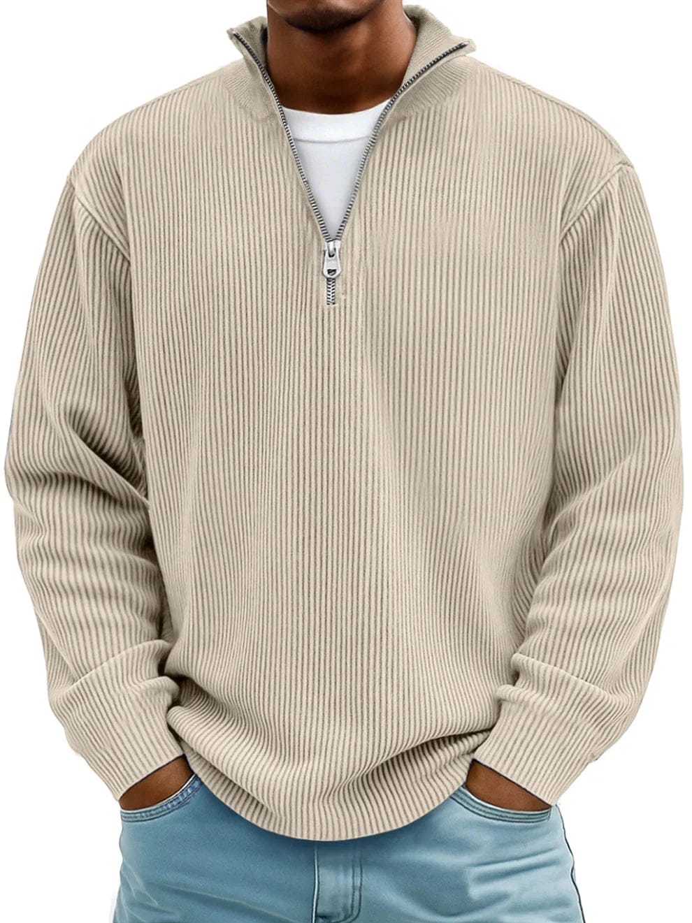 Torres™ | Ribbed half-zip mock-neck pullover