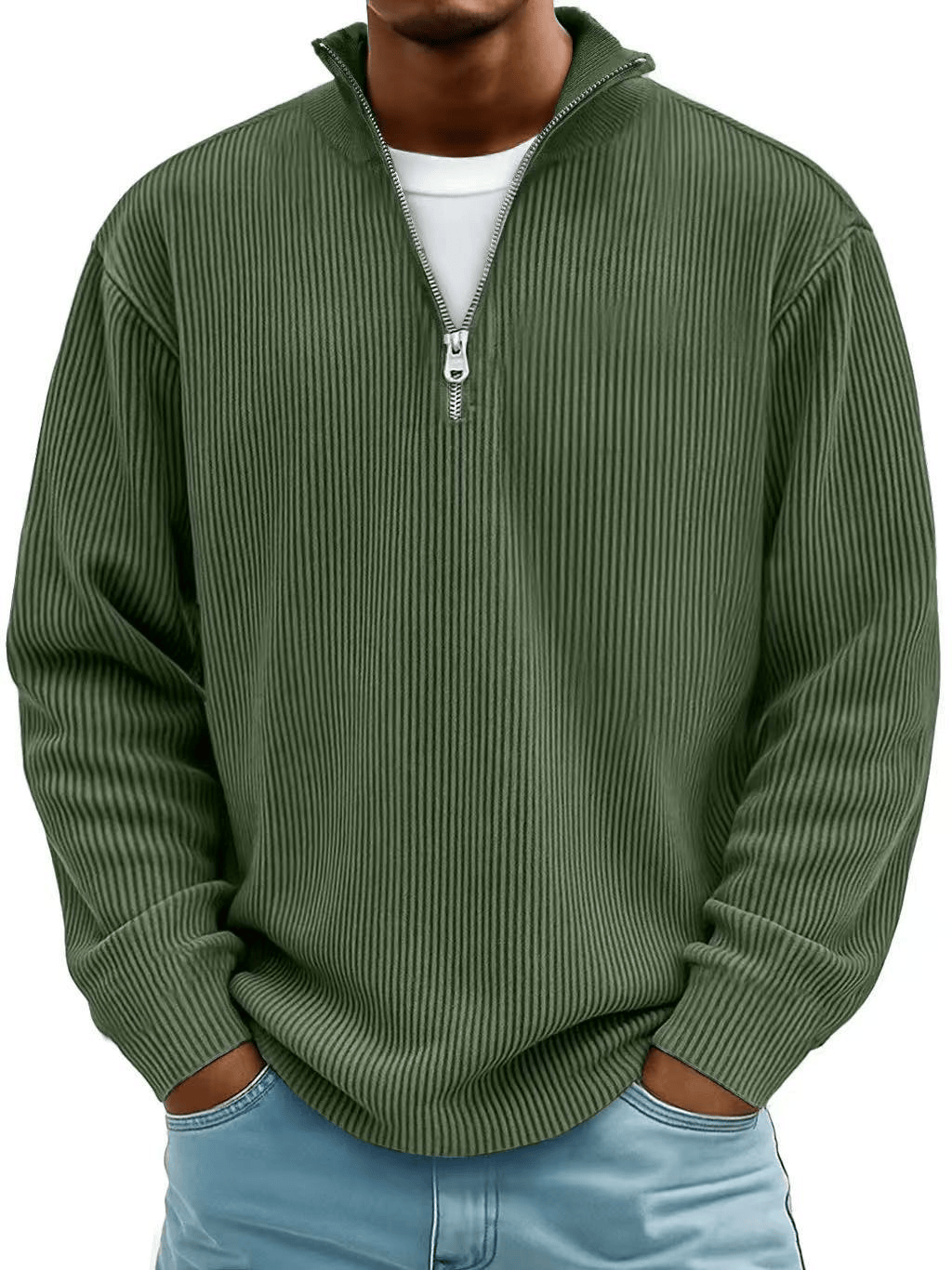 Torres™ | Ribbed half-zip mock-neck pullover