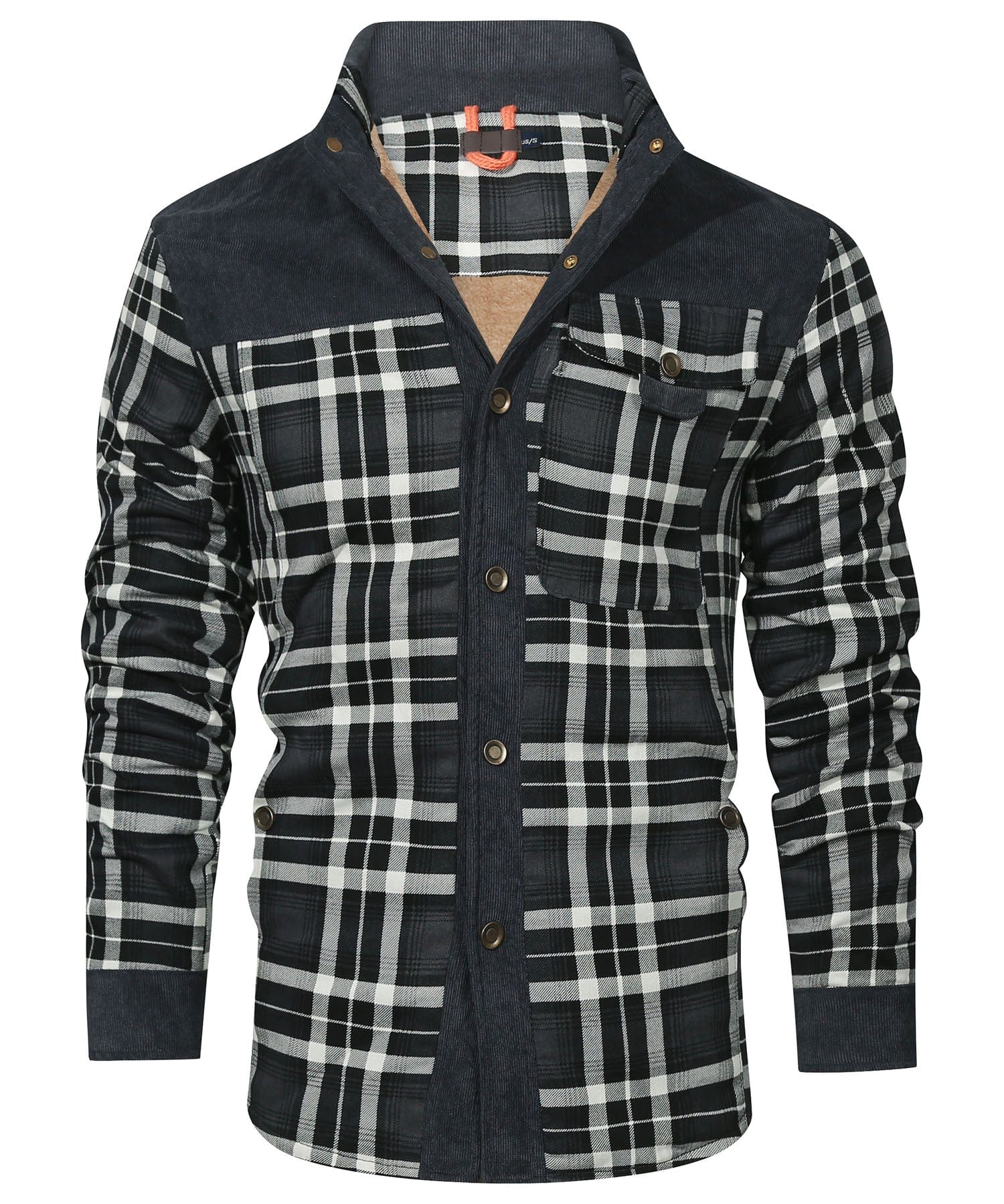Edward™ | Plaid snap-front lined shirt jacket