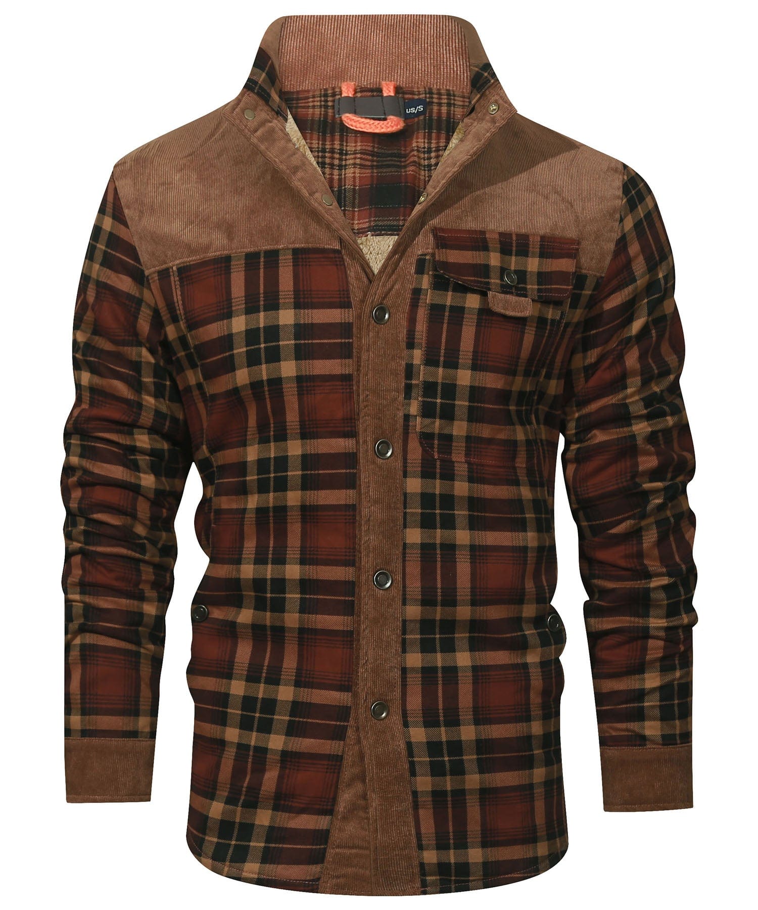 Edward™ | Plaid snap-front lined shirt jacket