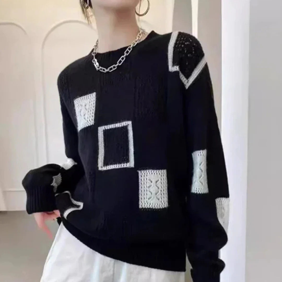 Heidi™ | Elegant and Comfortable Patchwork Sweater