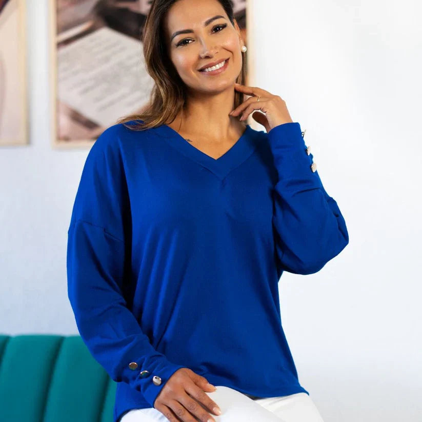 Chloe™ | Elegant V-Neck Sweater