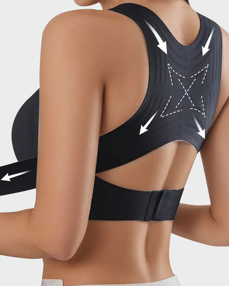 Posture-Correcting Racerback Wireless Support Bra