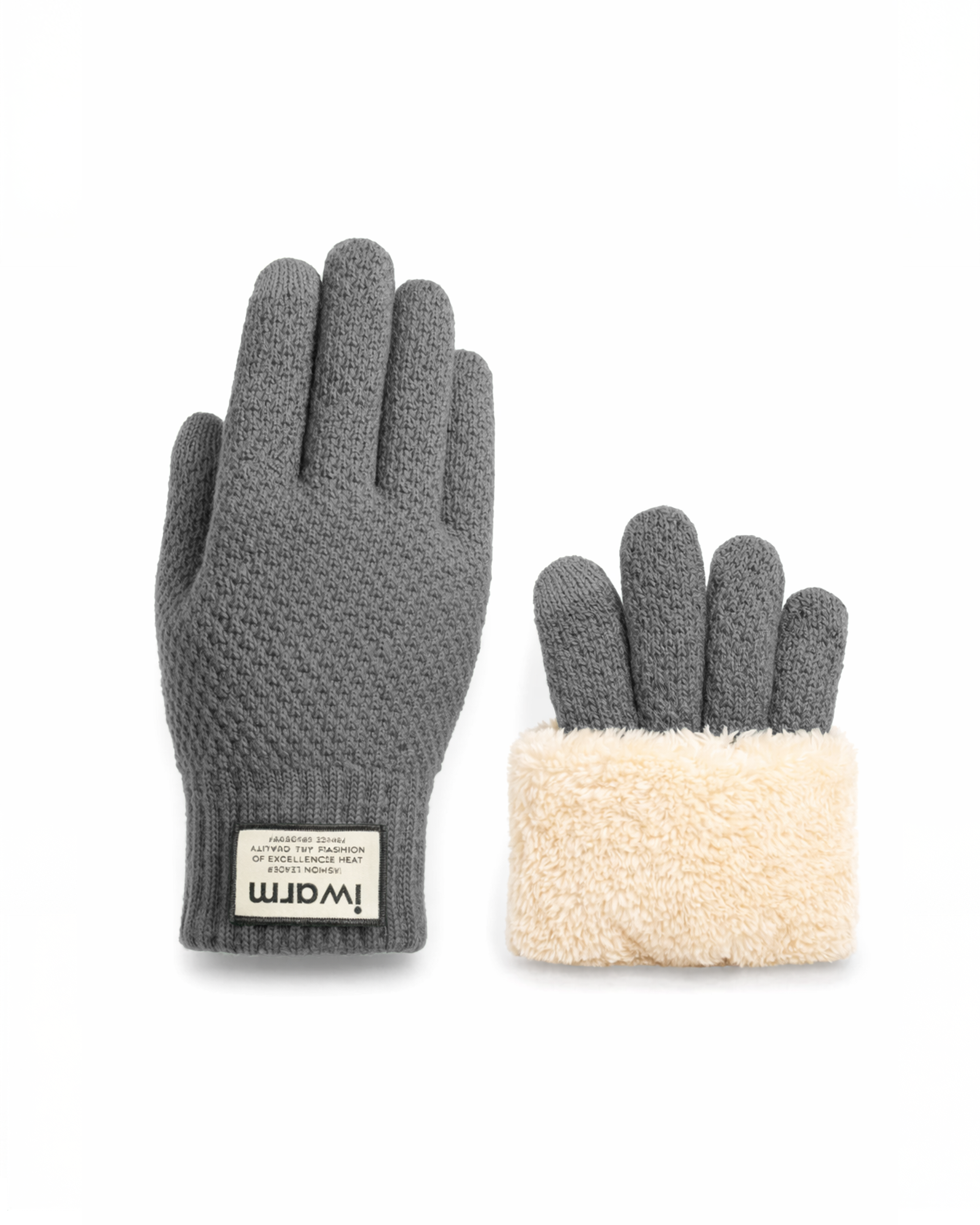 Thermal Wool Gloves – Fleece-Lined, Touchscreen Fingers