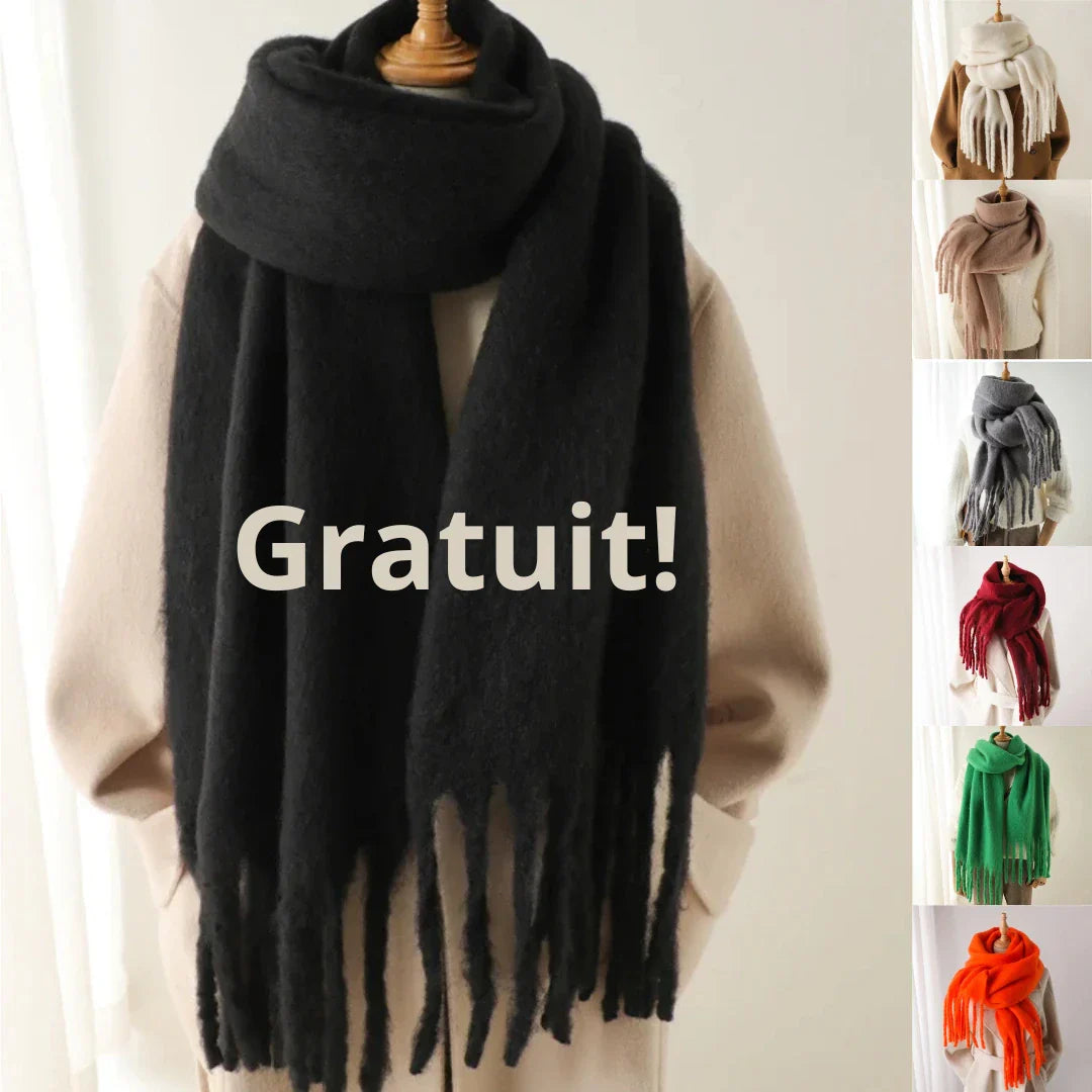 Dami™ | Long Wool Coat + Free Cashmere Scarf