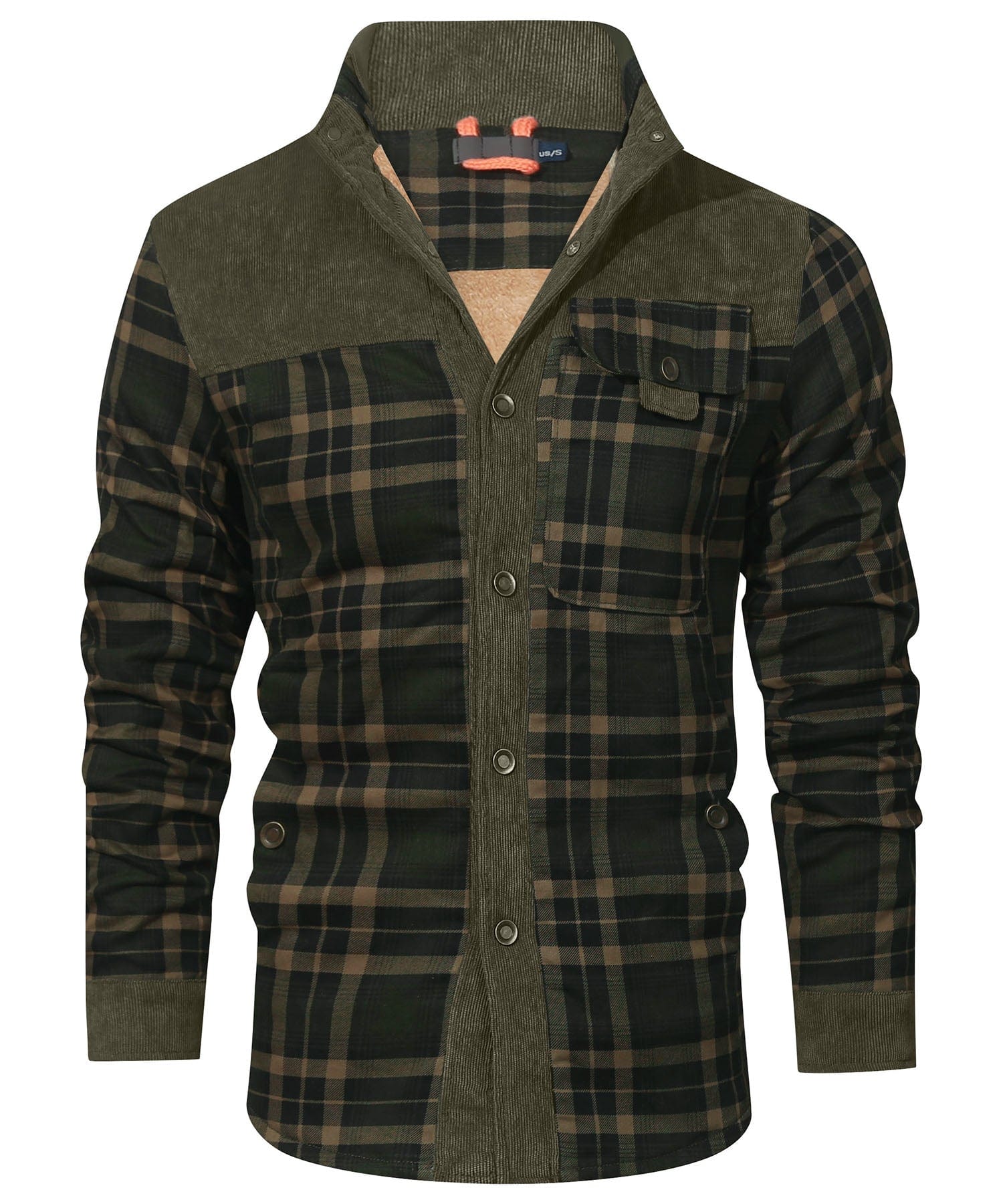 Edward™ | Plaid snap-front lined shirt jacket