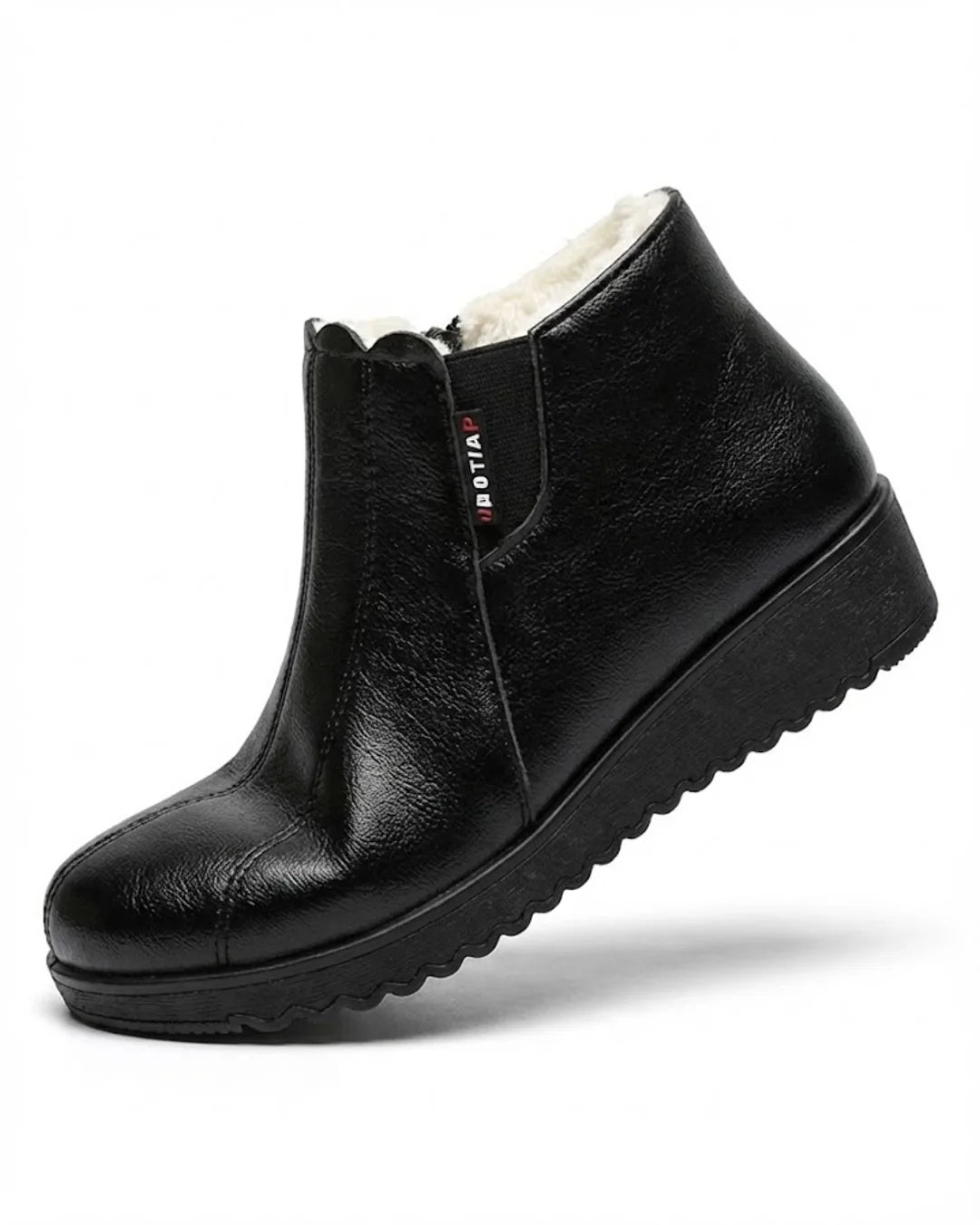 Maricela™ | Fleece-lined side-zip wedge ankle boots