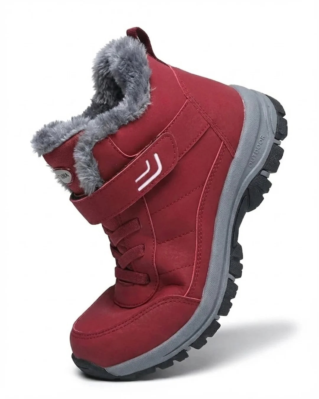 Montya™ | Plush-lined hook-and-loop lace-up ankle snow boots