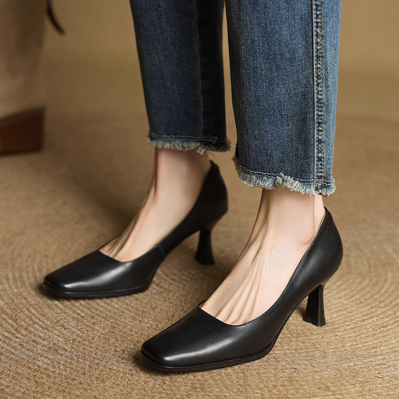 Elviera Leather Heels