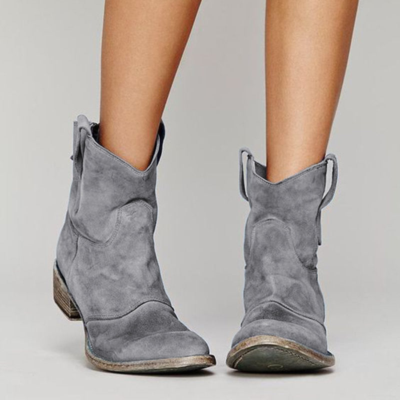 Authentic Rugged Distressed Suede Western Boots