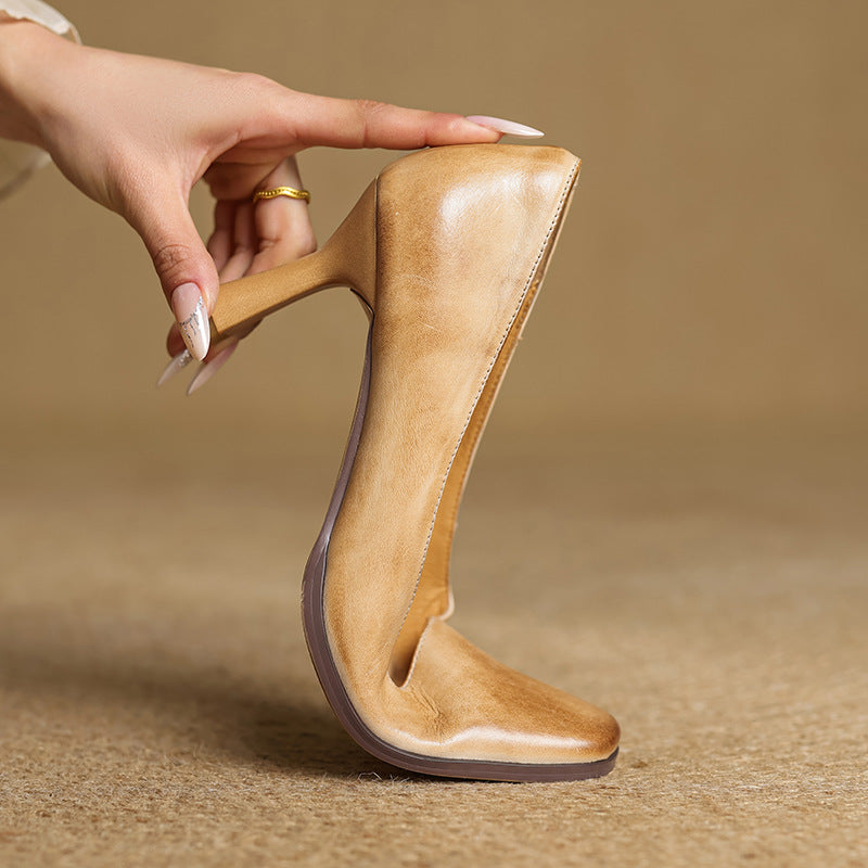 Elviera Leather Heels