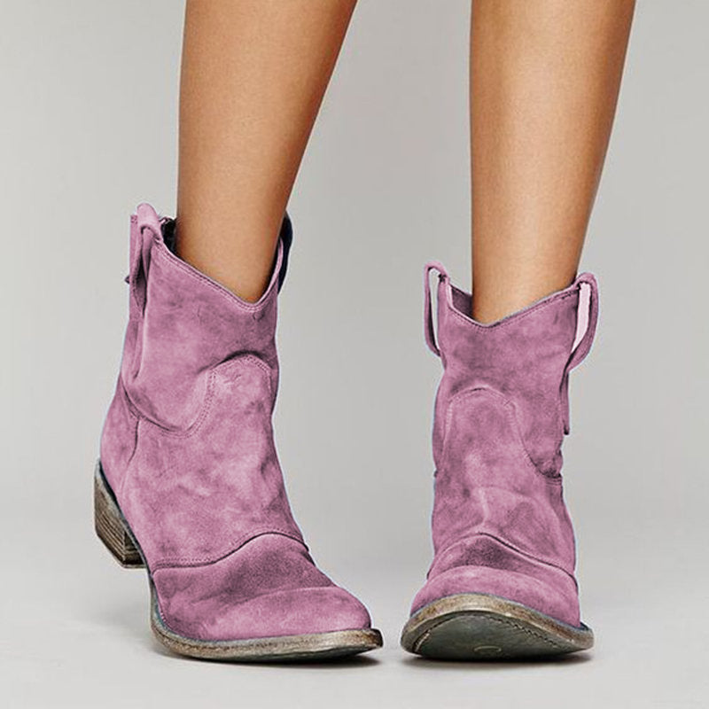 Authentic Rugged Distressed Suede Western Boots
