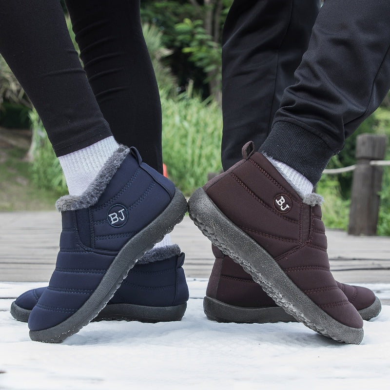 Apollonia™ | Quilted plush-lined slip-on ankle snow boots