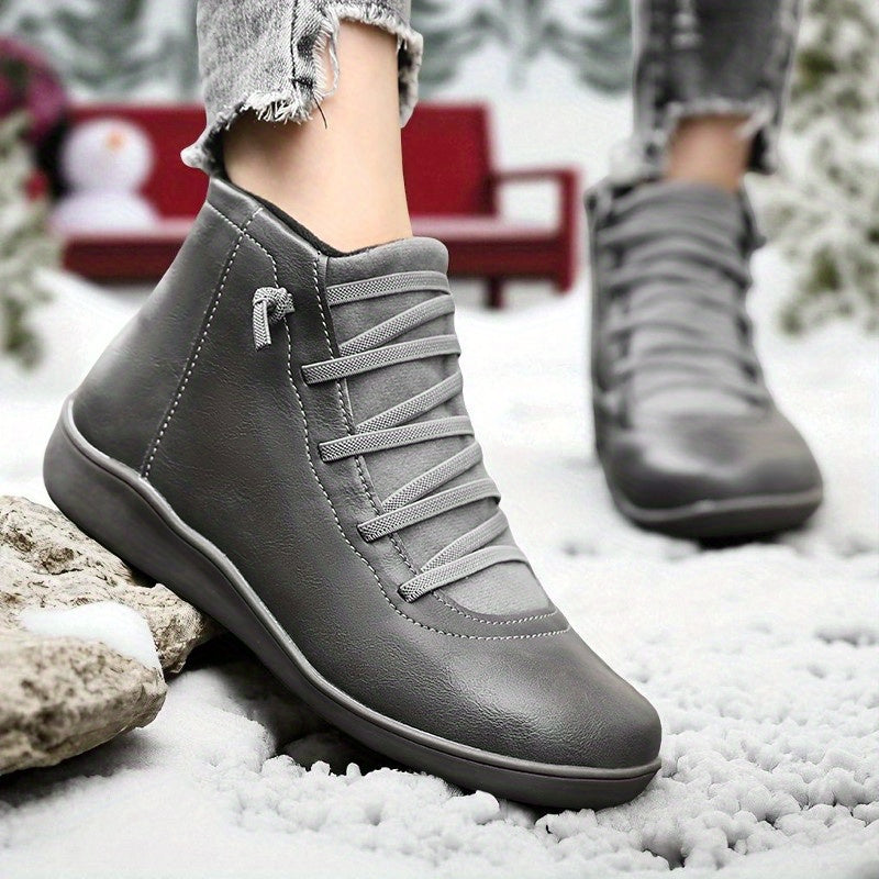 Anatolia™ | Leather-and-suede lace-up high-top ankle boots