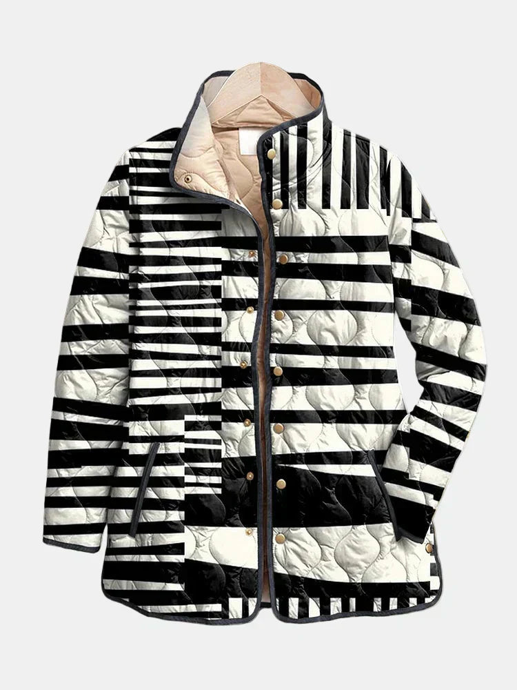 Miren™ | Elegant Abstract Puffer Jacket