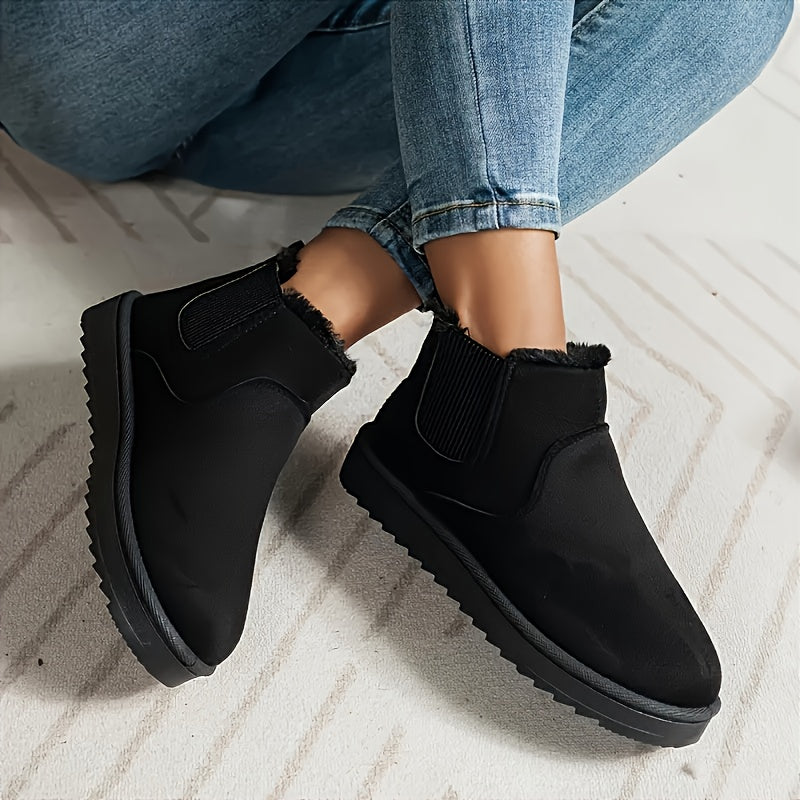 Marisol™ | Fleece-Lined Chelsea Winter Ankle Boots