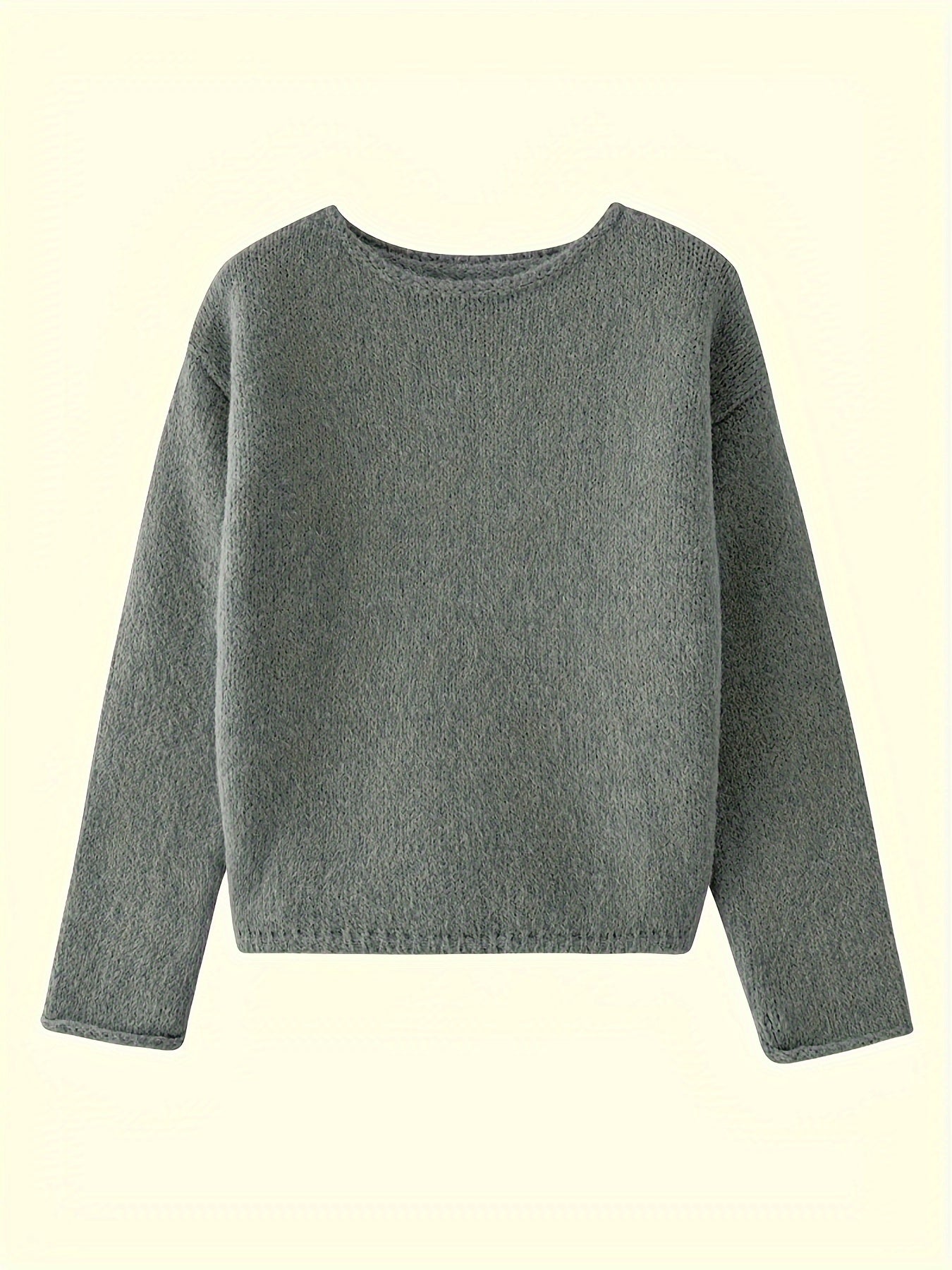 Mia™ | Fuzzy Oversized Boat-Neck Sweater