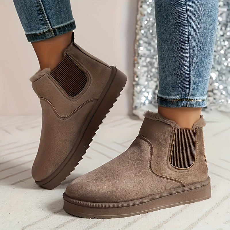 Marisol™ | Fleece-Lined Chelsea Winter Ankle Boots