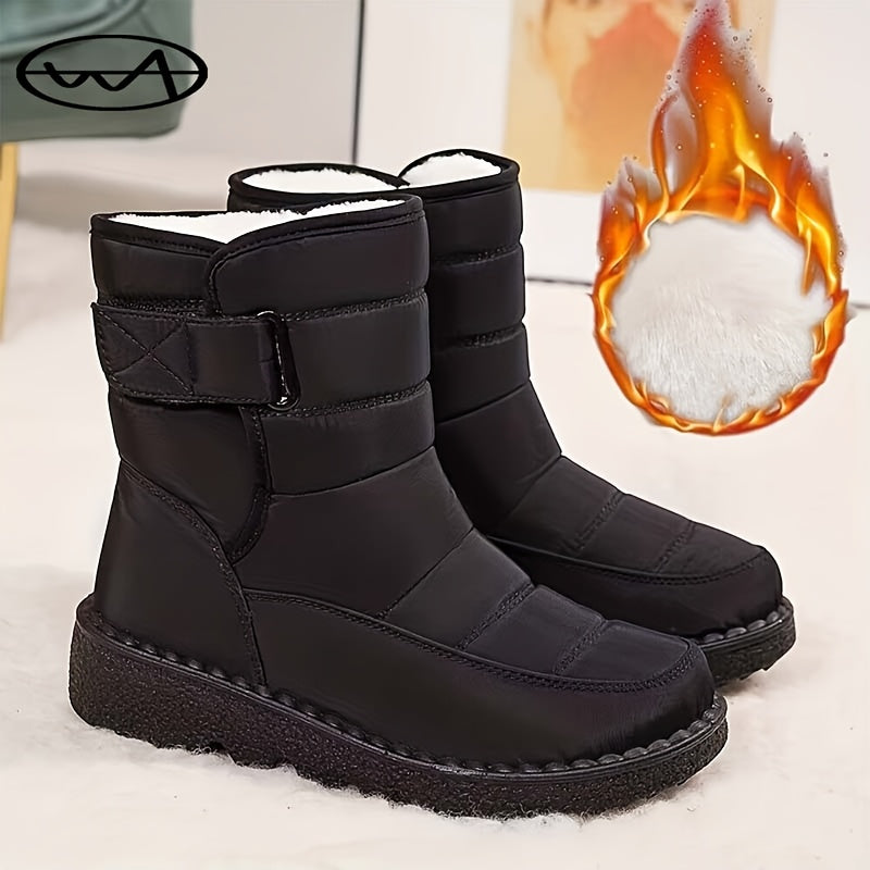 Marcelle™ | Quilted Fleece-Lined Strap Winter Boots