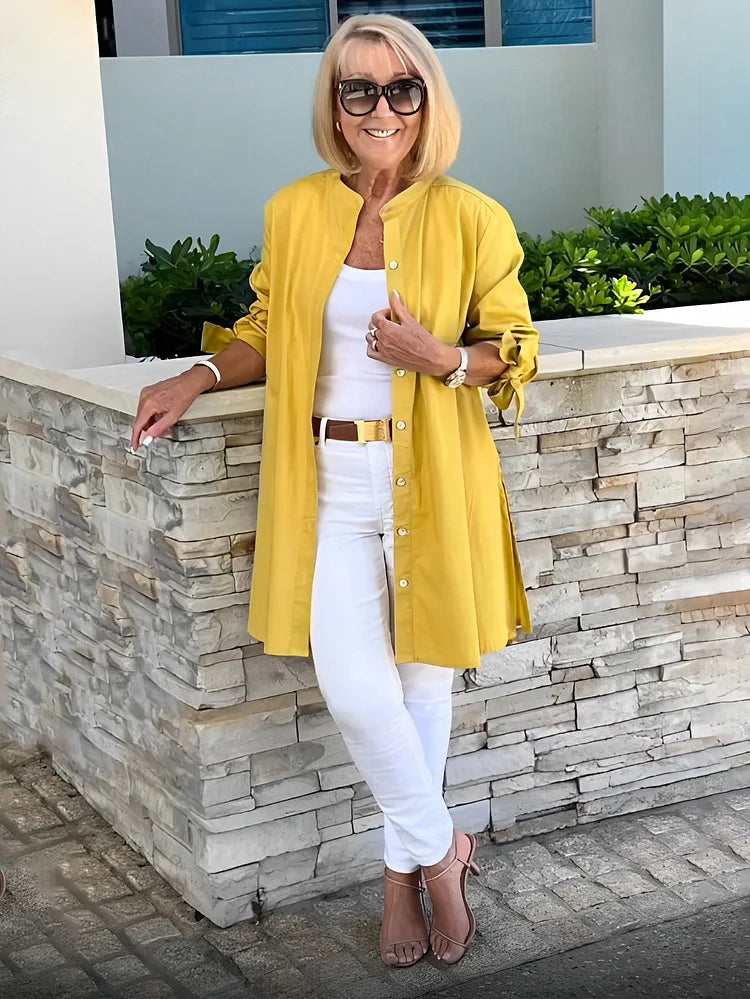 Tina™ | Flared Cotton Shirt Jacket