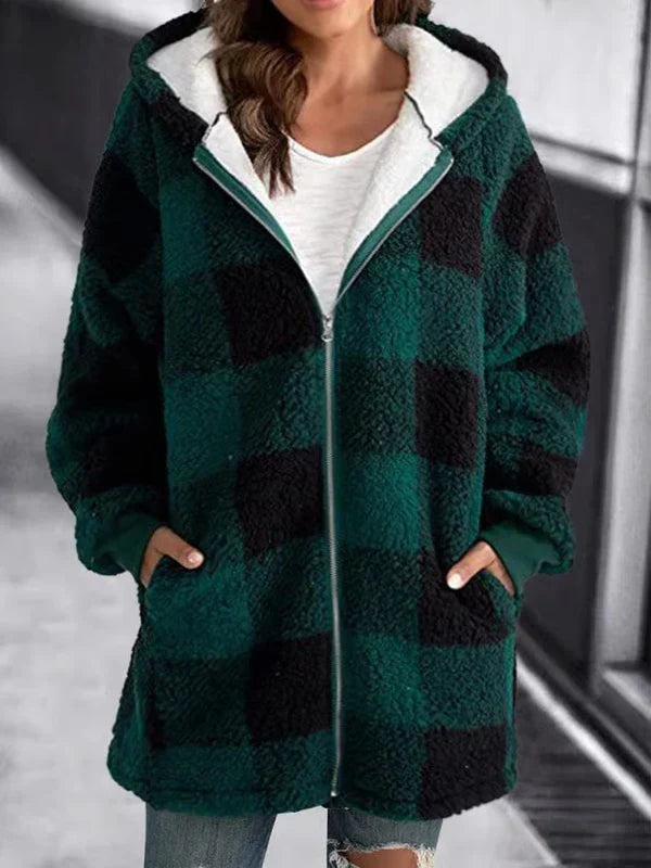 Sarah™ | Oversized Plaid Coat
