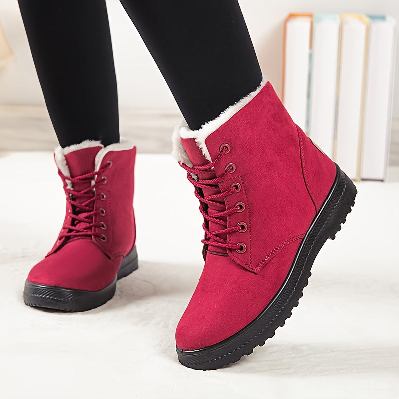 Marietta™ | Lace-Up Fleece-Lined Winter Ankle Boots