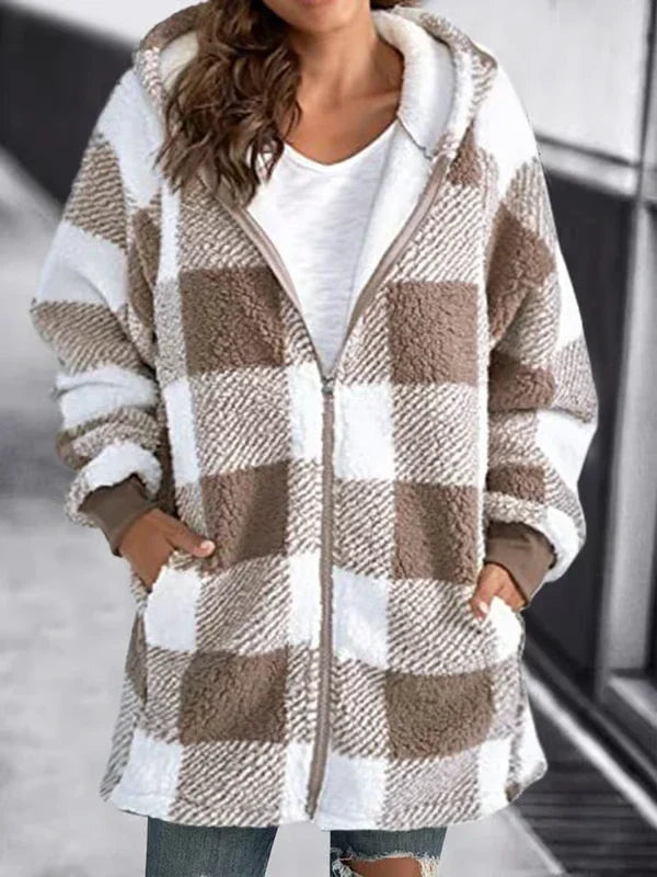 Sarah™ | Oversized Plaid Coat