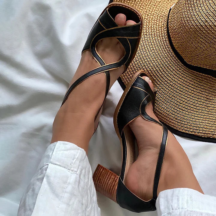 Elegant Cross-Strap Heels