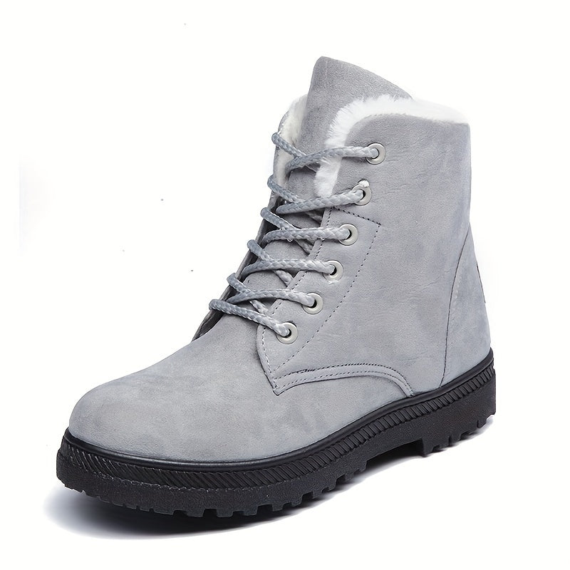 Loretta™ | Lace-Up Fleece-Lined Winter Ankle Boots