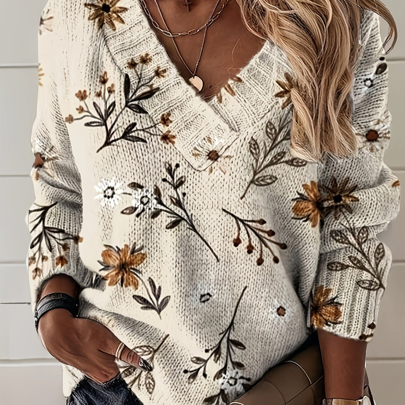 Carine™ | Elegant Floral Cardigan