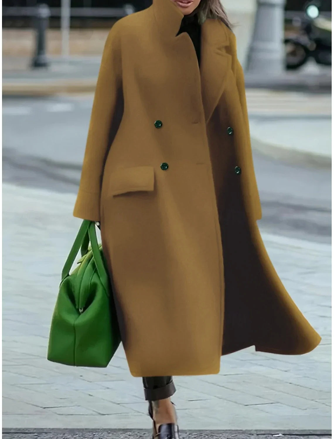 Dami™ | Long Wool Coat + Free Cashmere Scarf