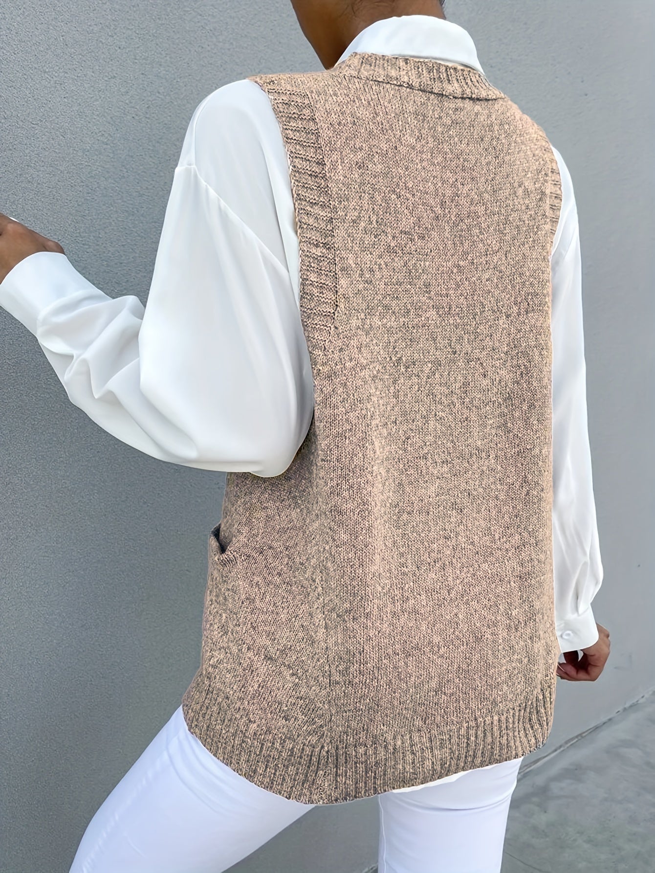 Melissa™ | Double-Fleece V-Neck sweater vest