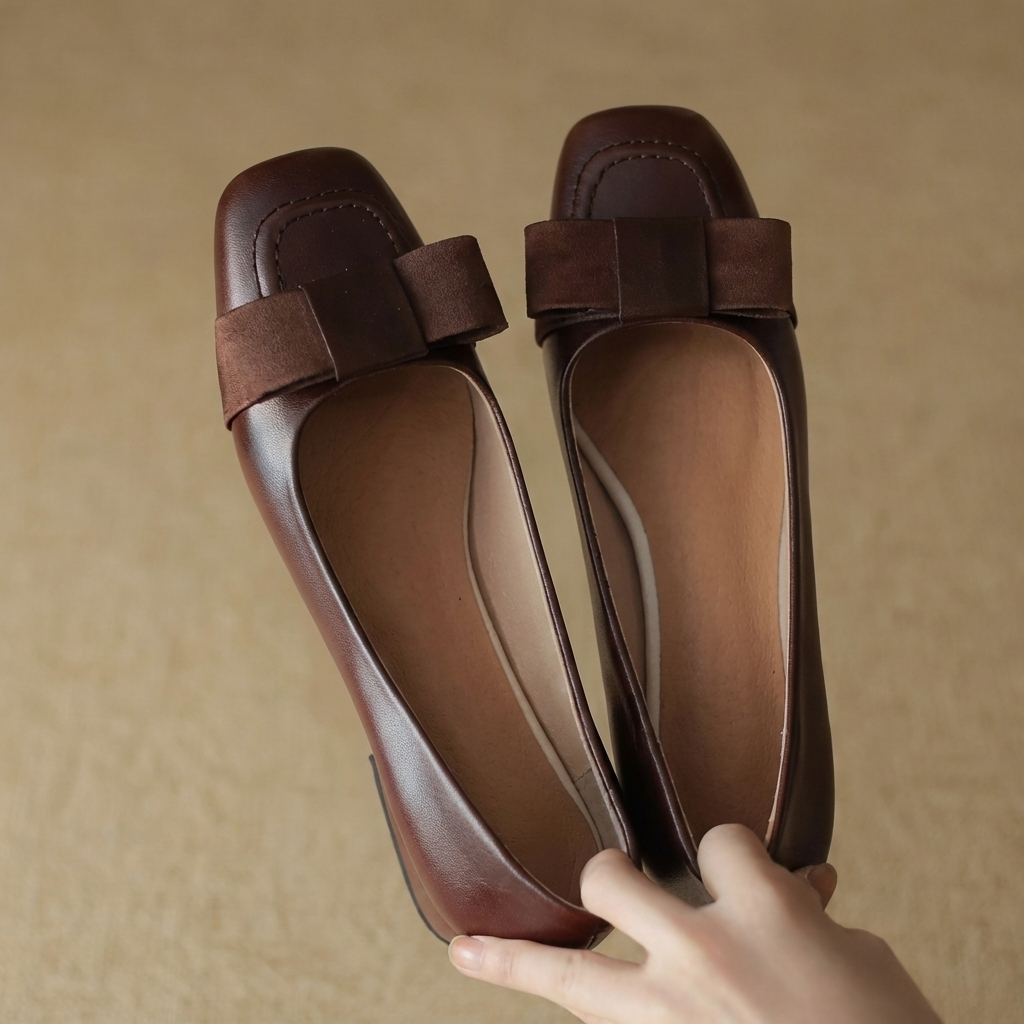 Camille Leather Ballerinas