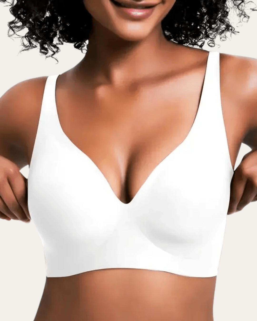 Leopard Print Wireless Deep-V Comfort Bra